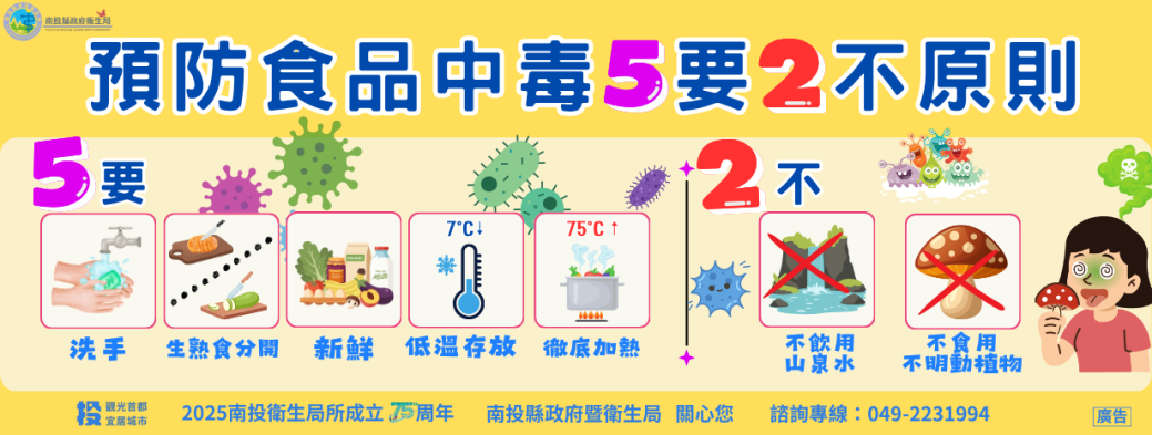 預防食中5要2不